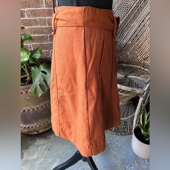 Merona Belted Skirt in Rust Size 4 - Picture 4 of 6